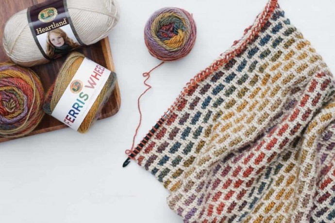 Tunisian Crochet Brick Stitch Photo Tutorial