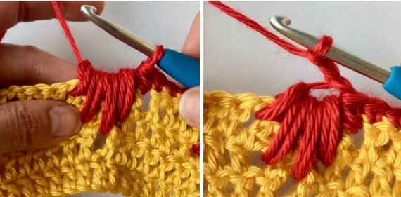 Extreme Drop Leaf Crochet Stitch Photo Tutorial