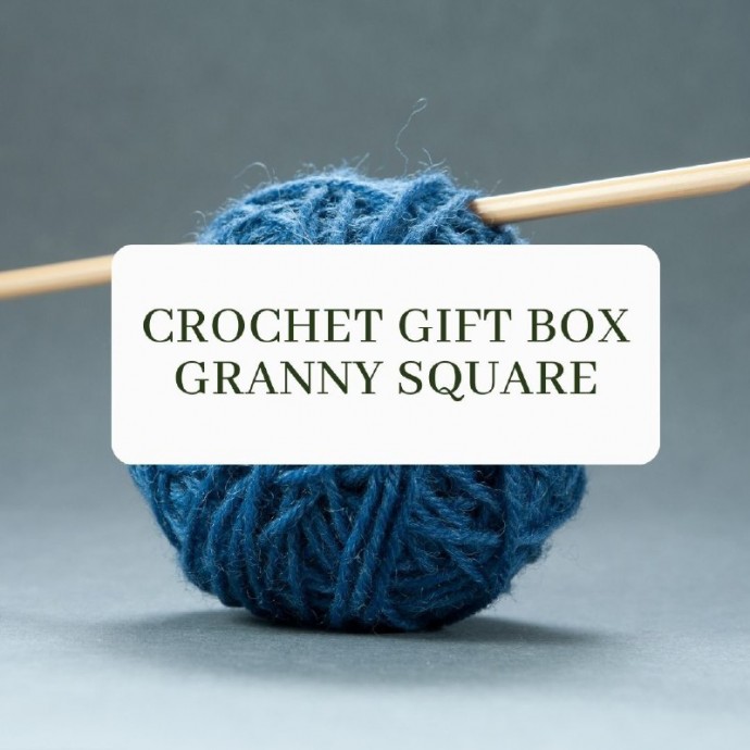 Crochet Gift Box Granny Square