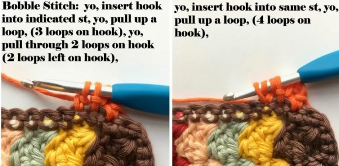 Bobble Shell Stitch Crochet Border Photo Tutorial