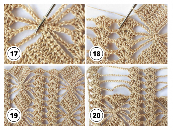 Crochet Square Lace Stitch