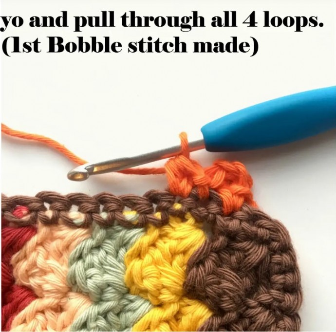 Bobble Shell Stitch Crochet Border Photo Tutorial