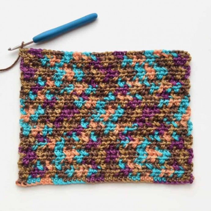 Crossed Half Double Crochet Stitch Photo Tutorial