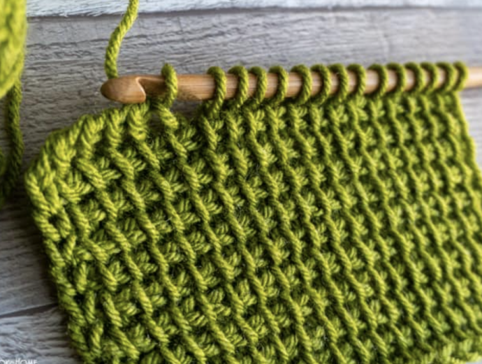 How to Fix a Dropped Stitch in a Flat Row of Tunisian Crochet