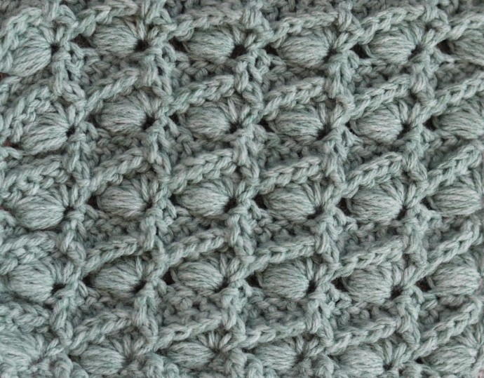 How to Crochet the Slanted Puff Shell Stitch Photo Tutorial
