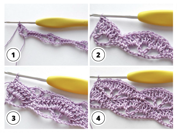 Crochet Ripple Stitch Simple Tutorial