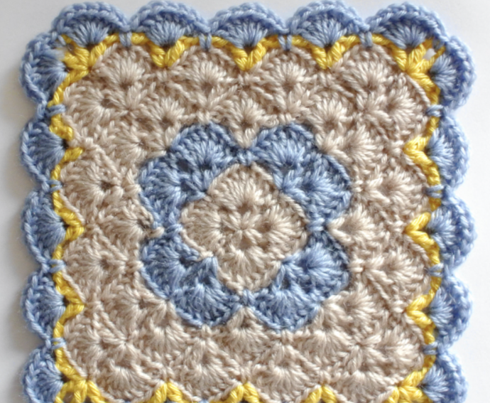 How to Make Crochet Shell Square Stitch