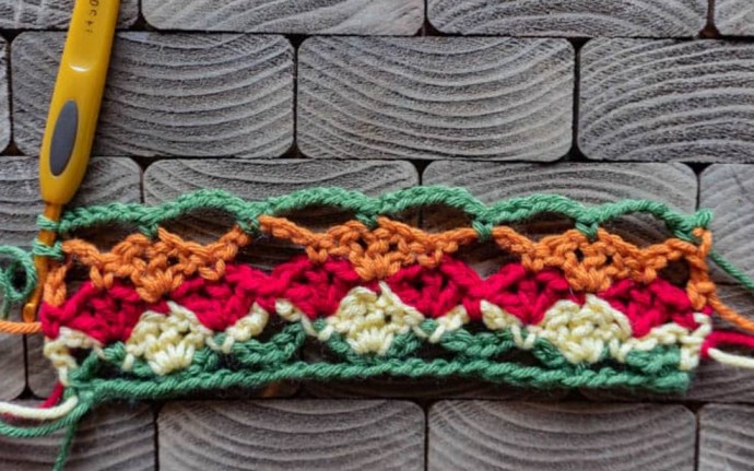 Argyle Shell Crochet Stitch Photo Tutorial