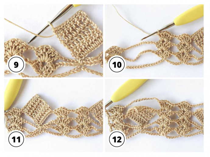 Crochet Square Lace Stitch