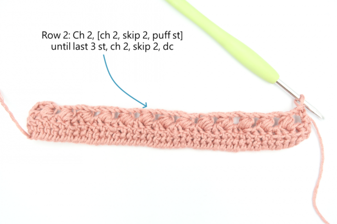 Eyelet Puff Crochet Stitch