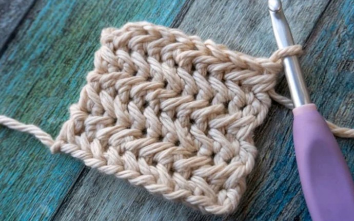 Herringbone Single Crochet Stitch Photo Tutorial