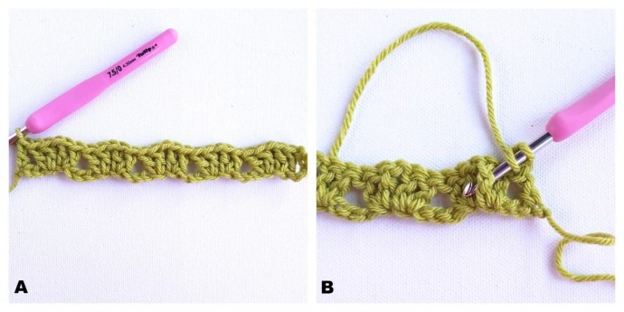 Reversible V-Stitch Waffle Crochet Photo Tutorial