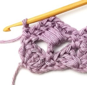 Crossed Fan Crochet Stitch Photo Tutorial