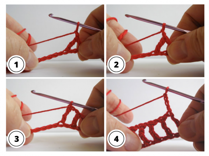 How to Crochet Offset Fish Net Stitch