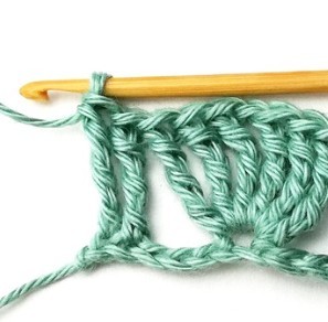 Large Stacked Mussel Crochet Stitch Photo Tutorial