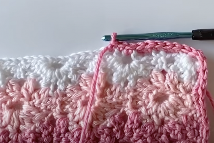 Crochet Front Bottom Loop Half Double Crochet Border