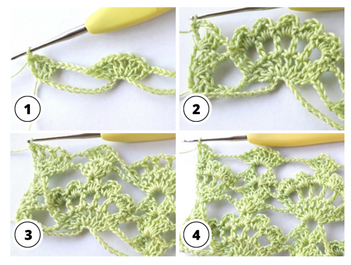 Crochet Stitch: Airy Lace Shell Stitch