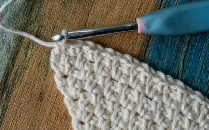 Corner to Corner Moss Stitch Photo Tutorial