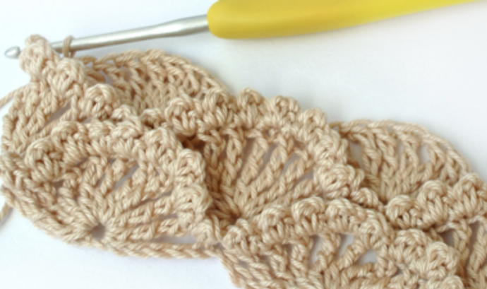 Crochet Textured 3D Shell Stitch