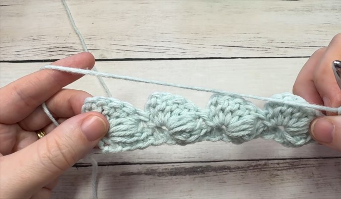 How to Crochet the Slanted Puff Shell Stitch Photo Tutorial