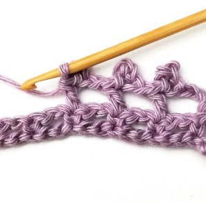 Striped Picot Mesh Crochet Stitch Photo Tutorial