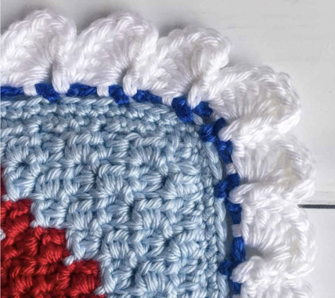 Curling Waves Crochet Border tutorial