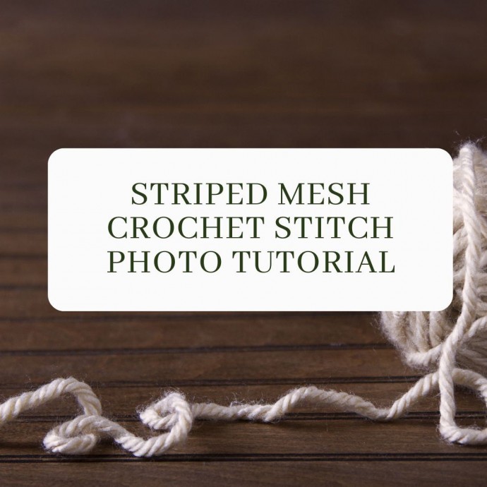 Striped Mesh Crochet Stitch Photo Tutorial