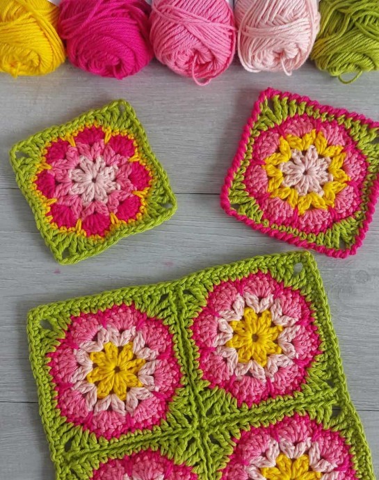 Crochet African Flower Granny Square Photo Tutorial Crochet African Flower Granny Square Photo Tutorial