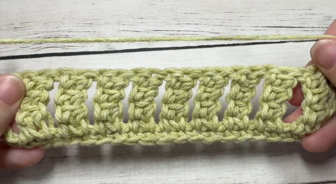 How to Crochet the Double Treble Column Stitch Photo Tutorial