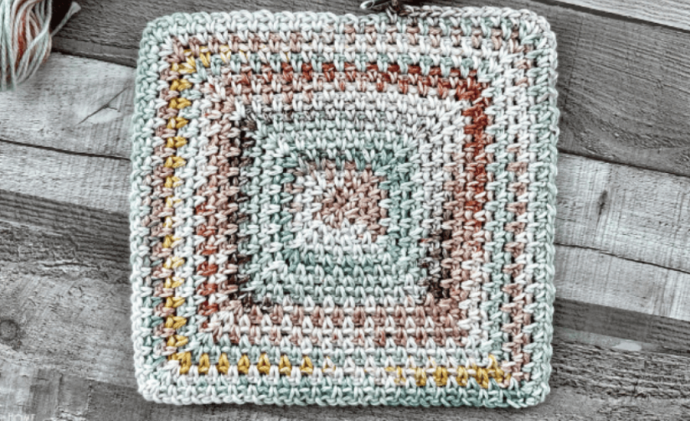 Moss Stitch Granny Square Crochet Tutorial