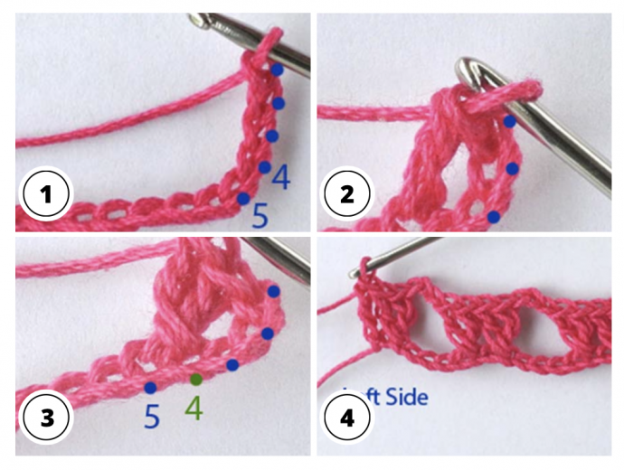Two-color Shell Picot Stitch Crochet Tutorial