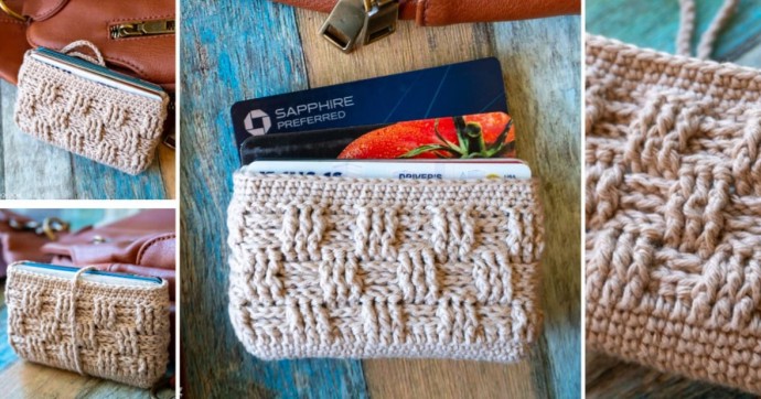 Basketweave Card Wallet Crochet Pattern