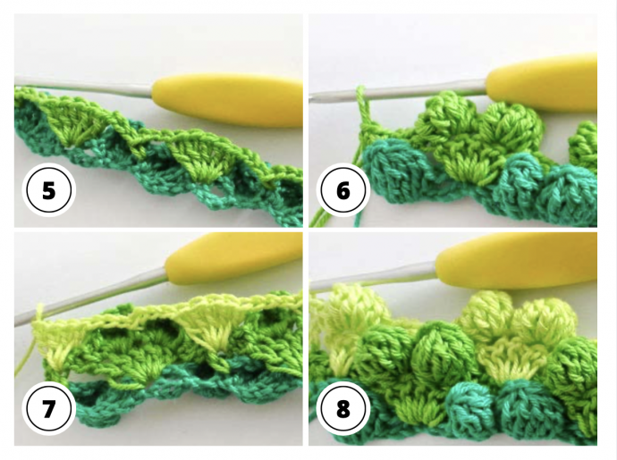 Crochet Tutorial: Textured Bobble Stitch