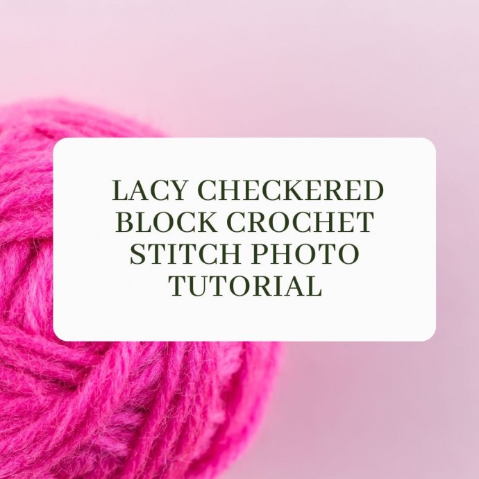 Lacy Checkered Block Crochet Stitch Photo Tutorial
