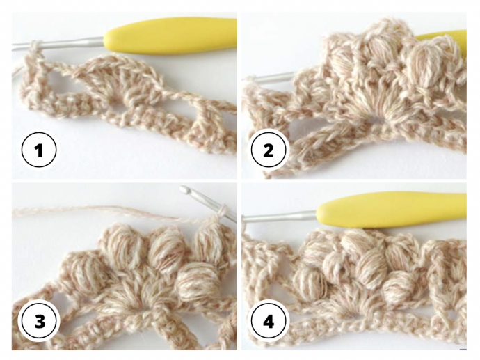 Crochet Tutorial: Romb Textured Puff Stitch