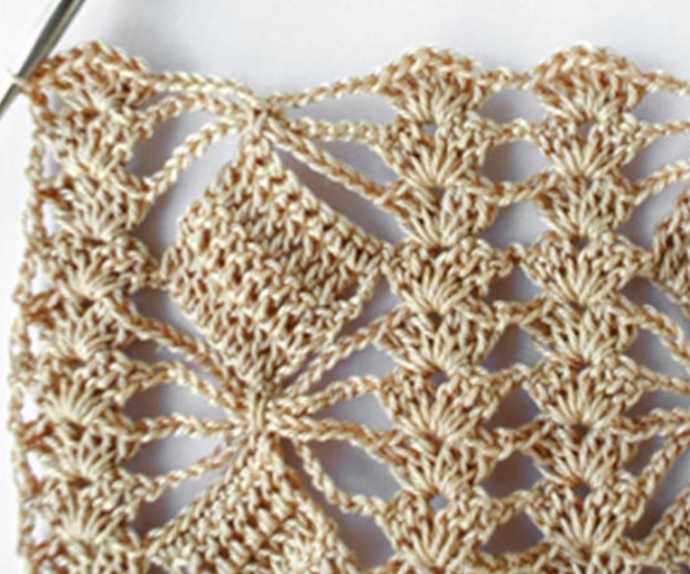 How to Crochet Coloured Square Lace Stitch