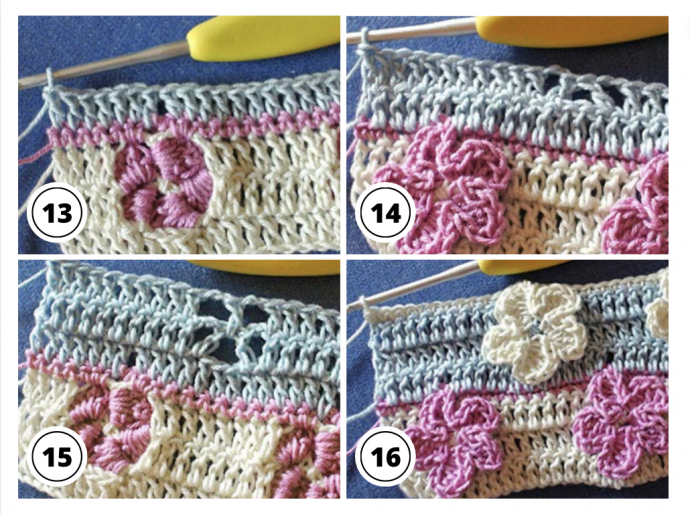 How to Crochet Solid Flower Stitch