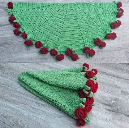 Crochet Rose Bouquet Blanket Pattern