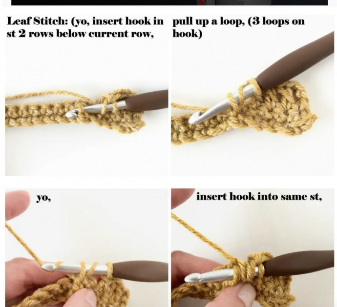 Falling Leaves Crochet Stitch Tutorial