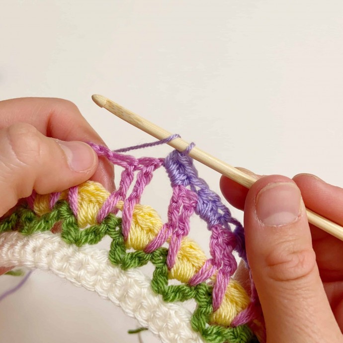 Field of Flowers Crochet Stitch Photo Tutorial