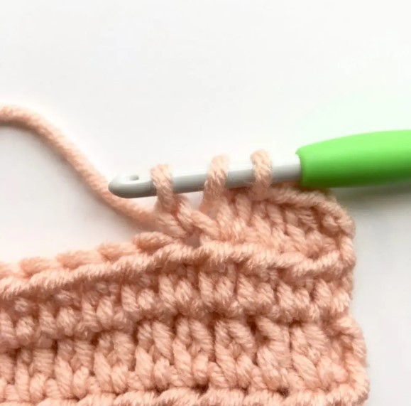 How to Crochet Herringbone Half Double Crochet Stitch Photo Tutorial