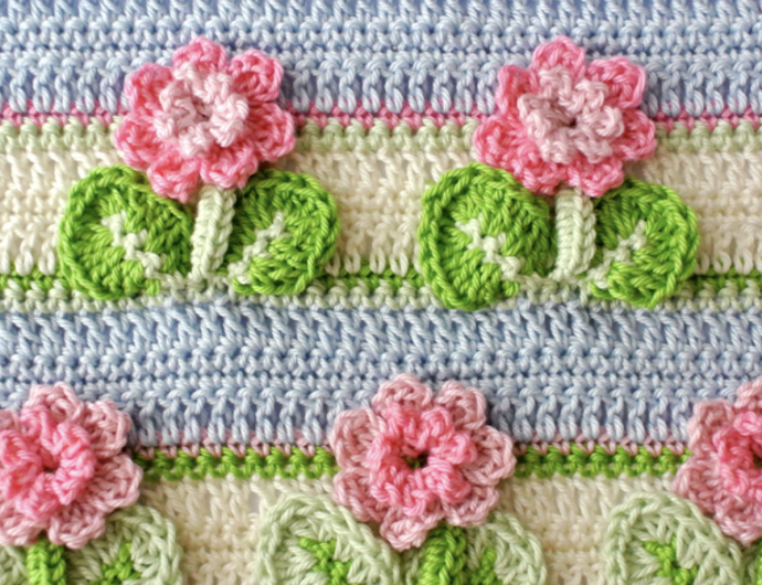 Crochet 3d Flower Stitch Tutorial