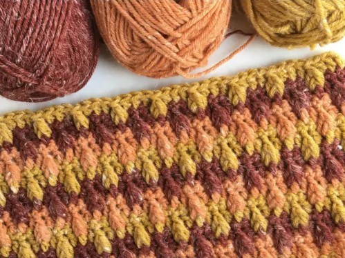Falling Leaves Crochet Stitch Photo Tutorial