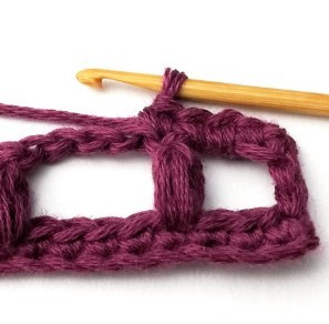 Stacked Puff Grid Crochet Stitch Photo Tutorial