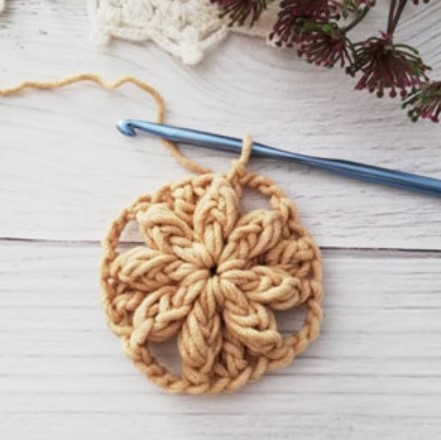 Crochet Bobble Drops Flower Granny Square