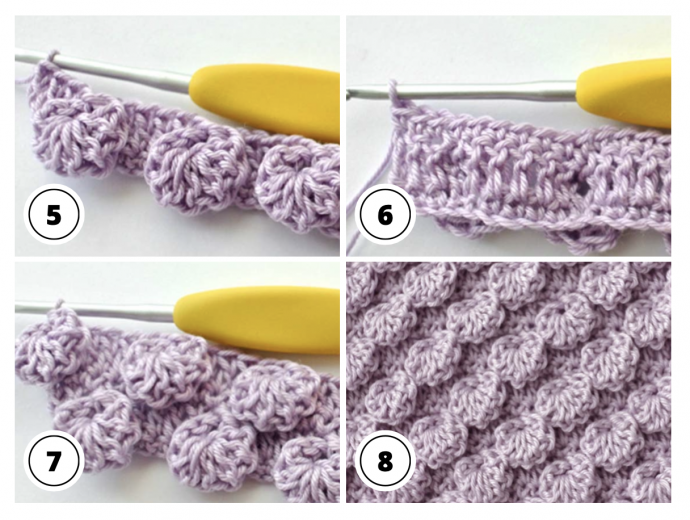 Crochet Bobble Shell Textured Stitch Tutorial