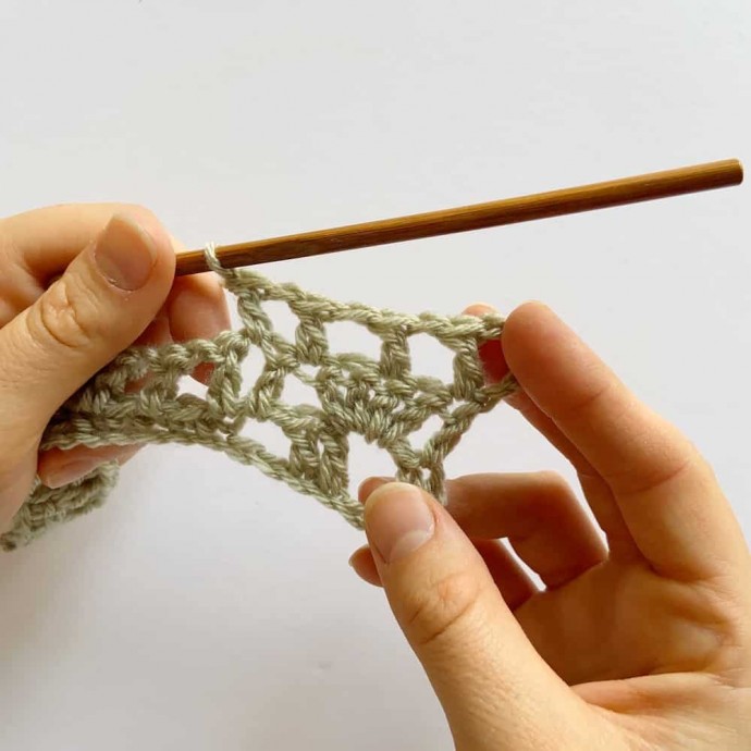 Easy Lacy Wave Crochet Stitch Photo Tutorial