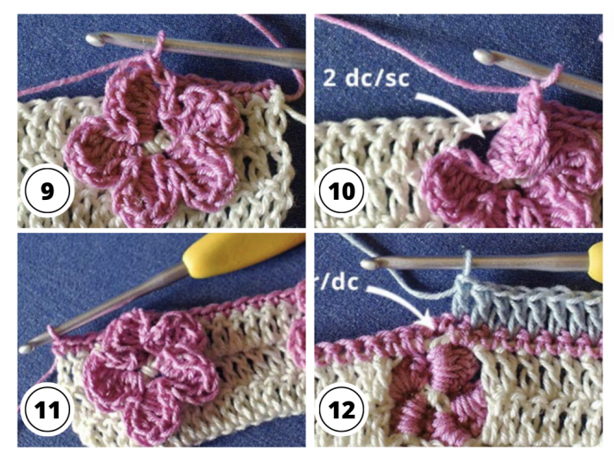 How to Crochet Solid Flower Stitch