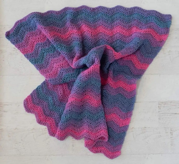 Oh Darling Crochet Ripple Baby Blanket