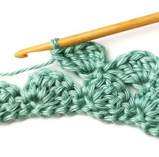 How to Crochet the Mixed Diagonal Shell Stitch Photo Tutorial